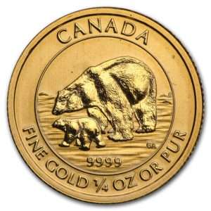 Gold Polar Bear & Cub Coin
