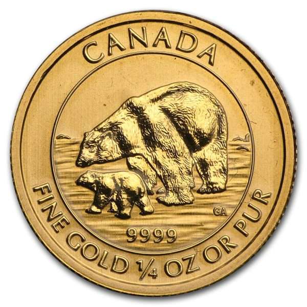 Gold Polar Bear & Cub Coin