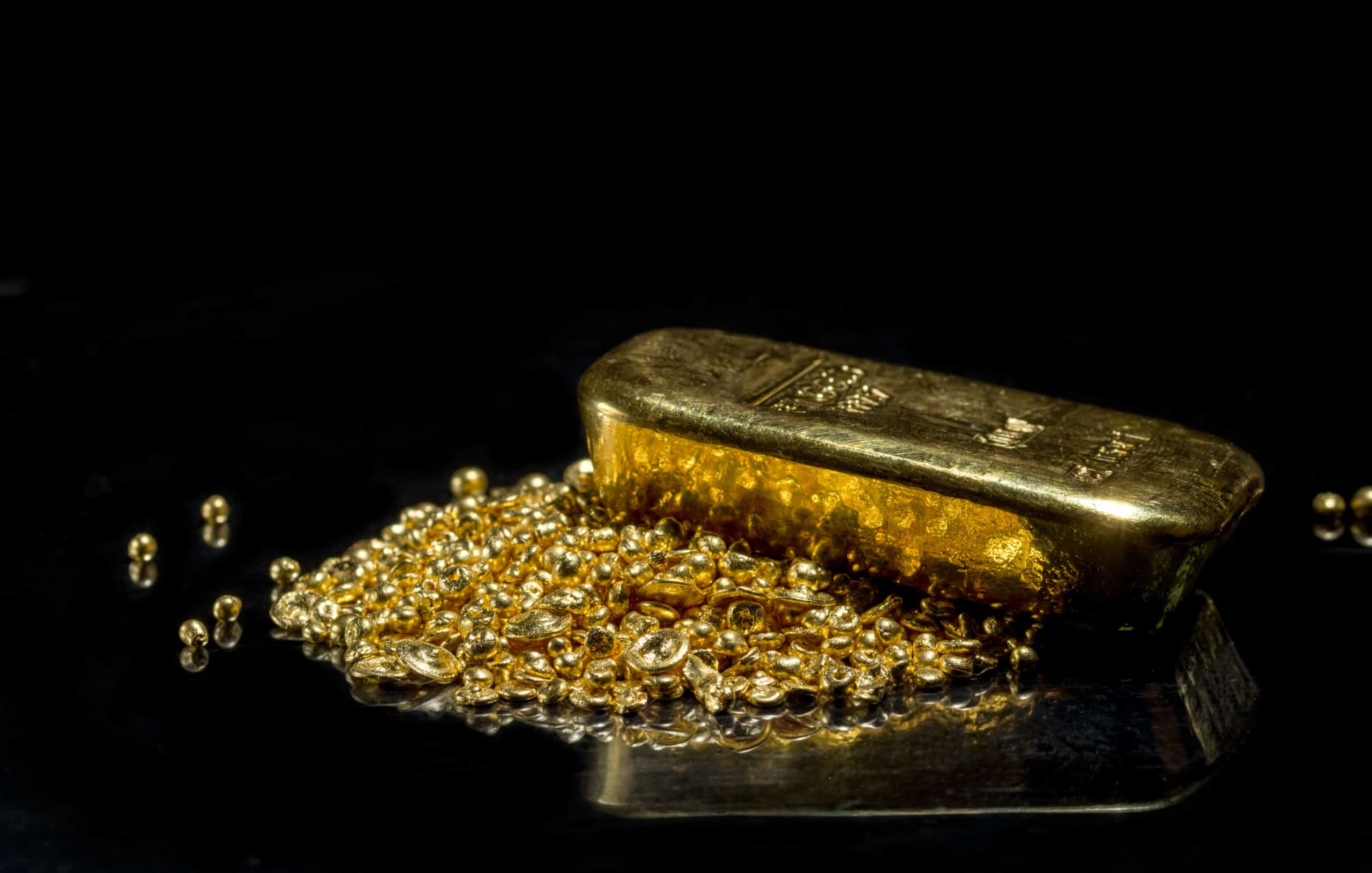 bullion bars of gold