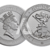 standing lion silver coin
