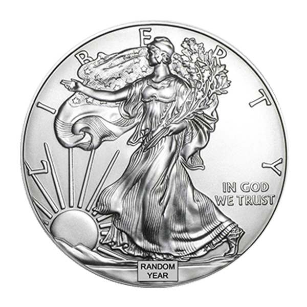 silver american eagle front no background