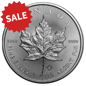Silver Canadian Maple Leaf 1 oz. - 99.99% (Random Year)