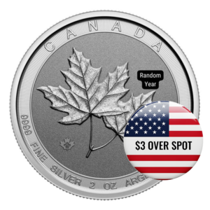 Silver Canadian Twin Maple Leaf - 2 Oz. (Random Year)