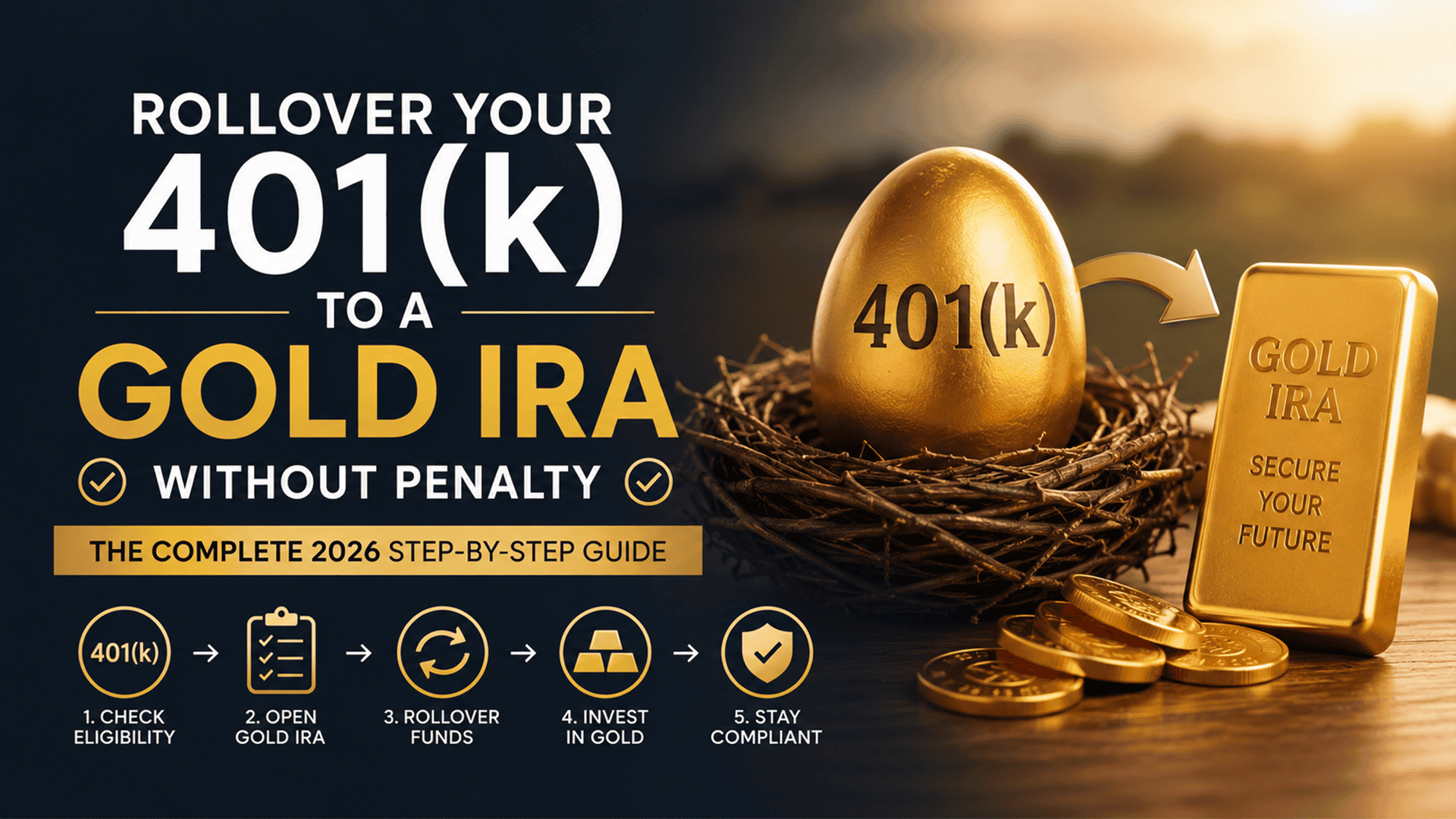How to Roll Over Your 401(k) to a Gold IRA Without Penalty: The Complete 2026 Step-by-Step Guide