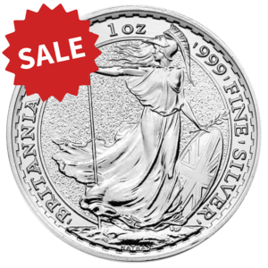 British Silver Britannia Coin 1 oz. - 99.9% (Random Year)