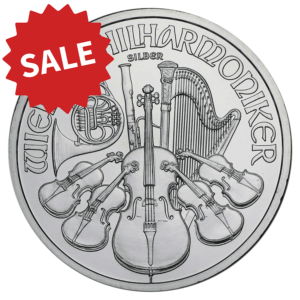 Silver Austrian Philharmonic Coin 1 oz. - 99.9% (Random Year)