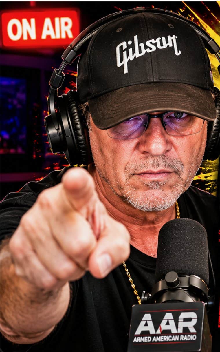 Mark Walters live on the air, pointing at you — Armed American Radio